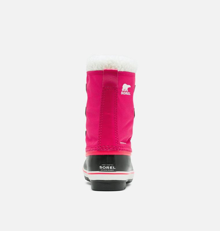 Kids Snow Boots Pink/Black - Sorel Youth Yoot Pac™ Nylon - 830254-ARN